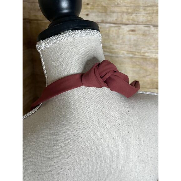 ATHLETA SCULPTED LIGHTLY LINED UNDERWIRE RED CLAY HALTER STYLE SWIM TOP 34D/DD - Picture 7 of 10